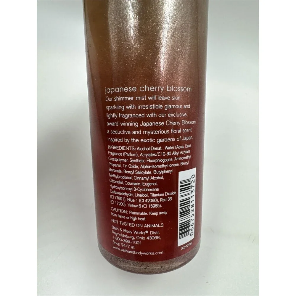 Bath & Body Works Japanese Cherry Blossom Diamond Shimmer Mist 8 oz Bottle PINK